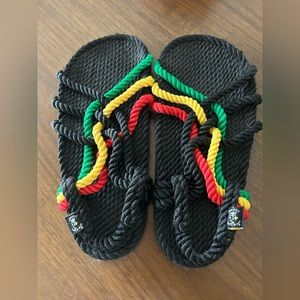 Normadic State of Mind Rope Sandal Jamaican Reggae Unisex Women 10 Men 8